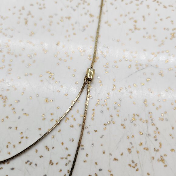 Vintage Gold Toned Sliding Necklace - Picture 8 of 9